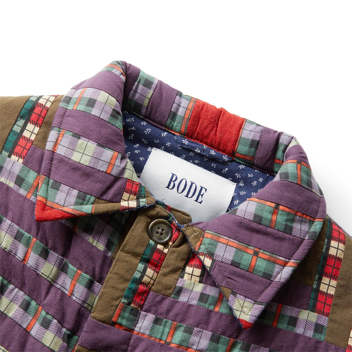 BODE Outerwear PLAID LOG CABIN QUILT JACKET