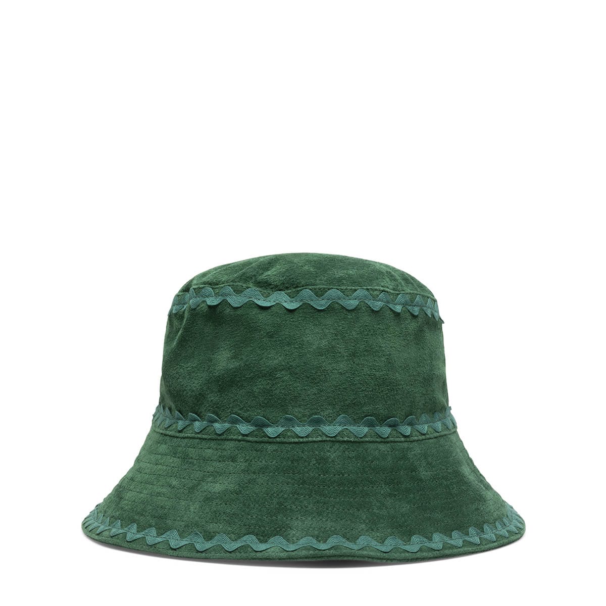 BODE Headwear GREEN / O/S SUEDE RICKRACK HAT