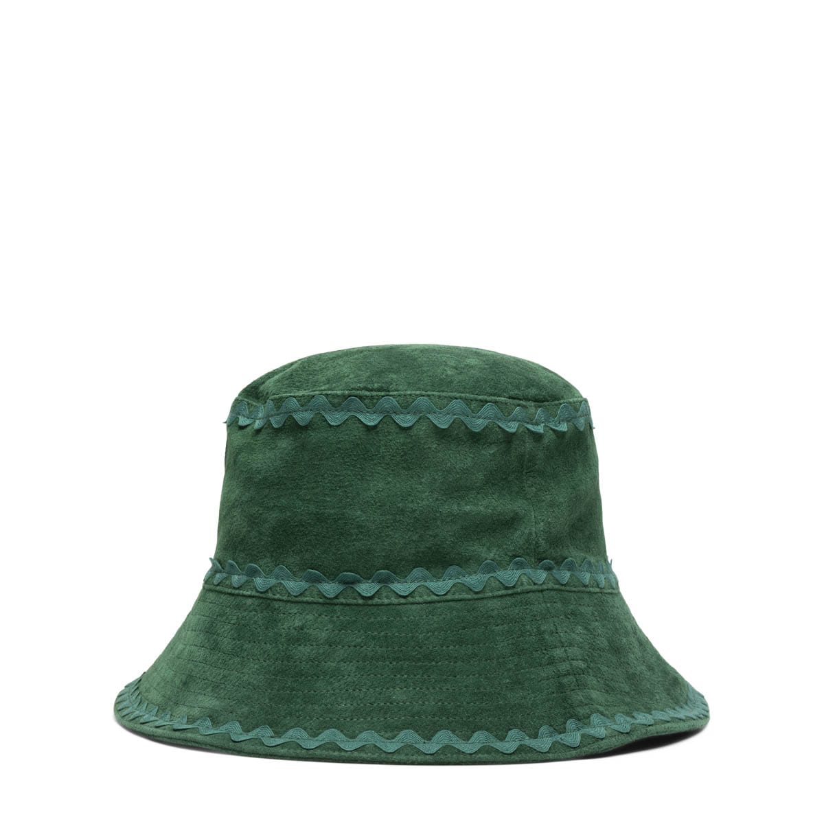 BODE Headwear GREEN / O/S SUEDE RICKRACK HAT