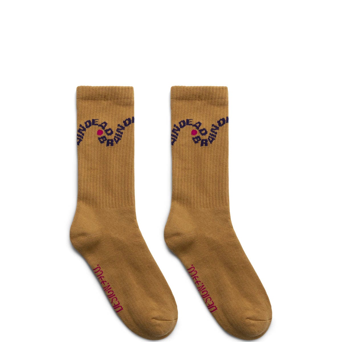 Brain Dead Socks BROWN / O/S BD WAVES SOCK