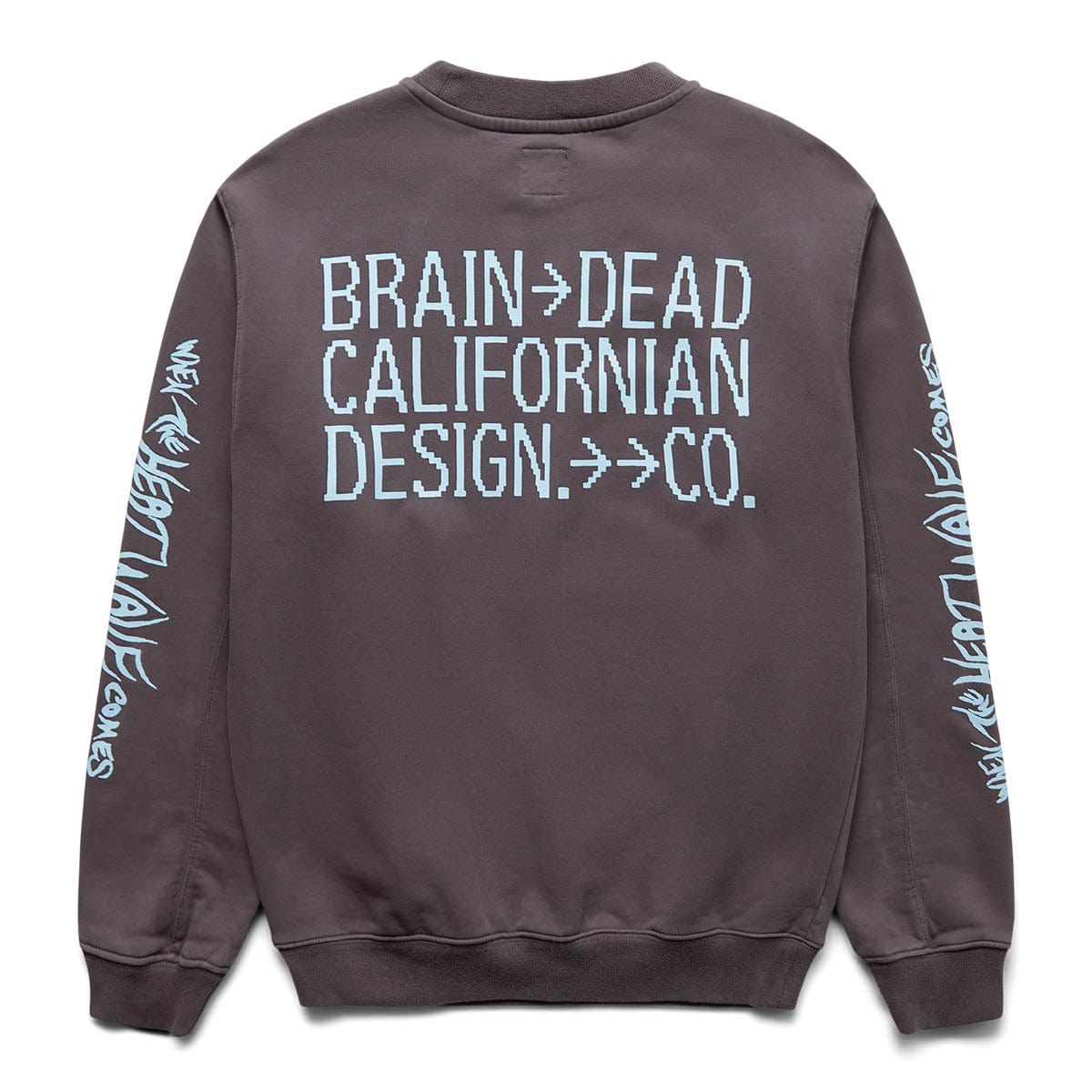 Brain Dead ELECTRONIC ATTACK CREWNECK GRAY