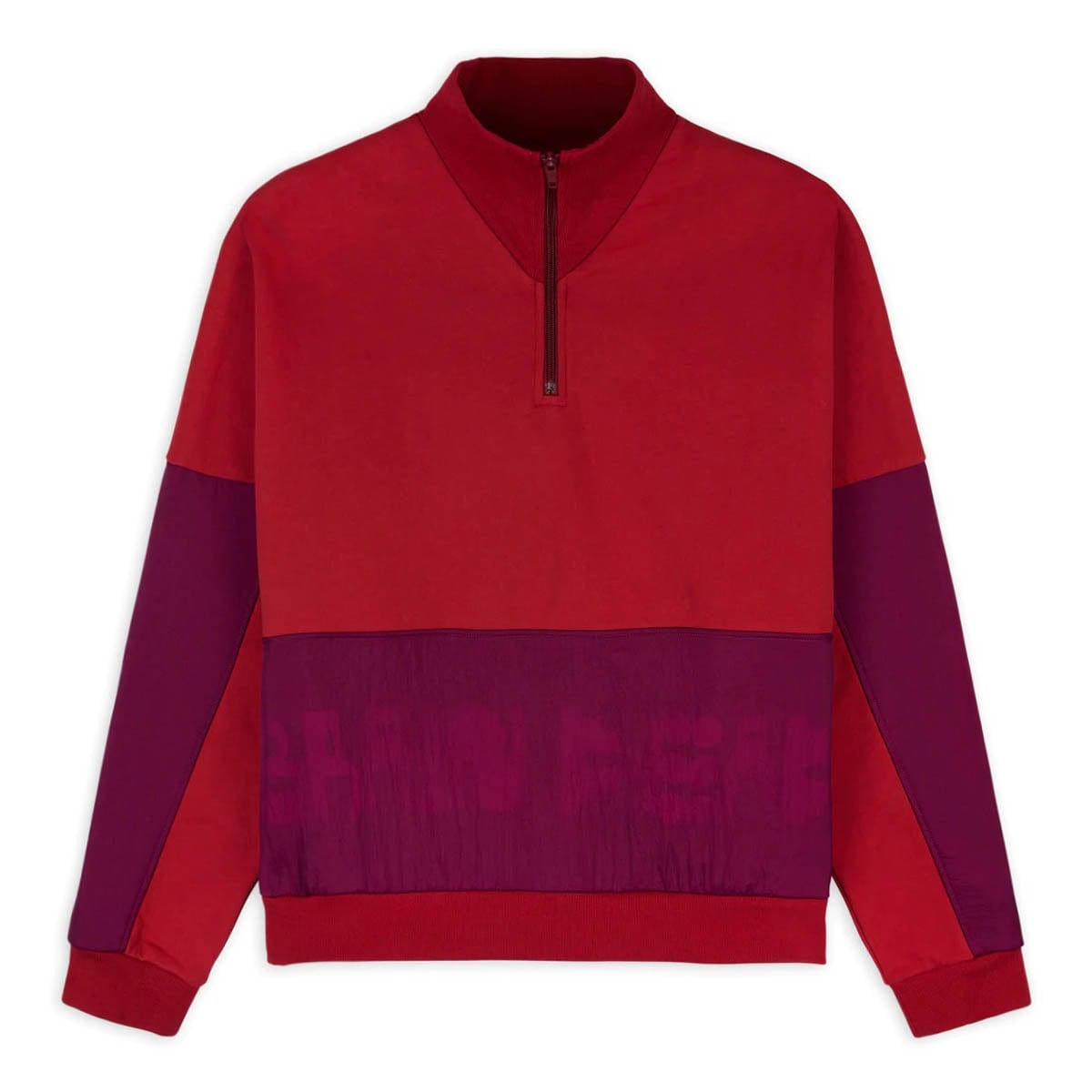 Brain Dead Outerwear GASTROMANIAC OVERLAY HALF ZIP FLEECE