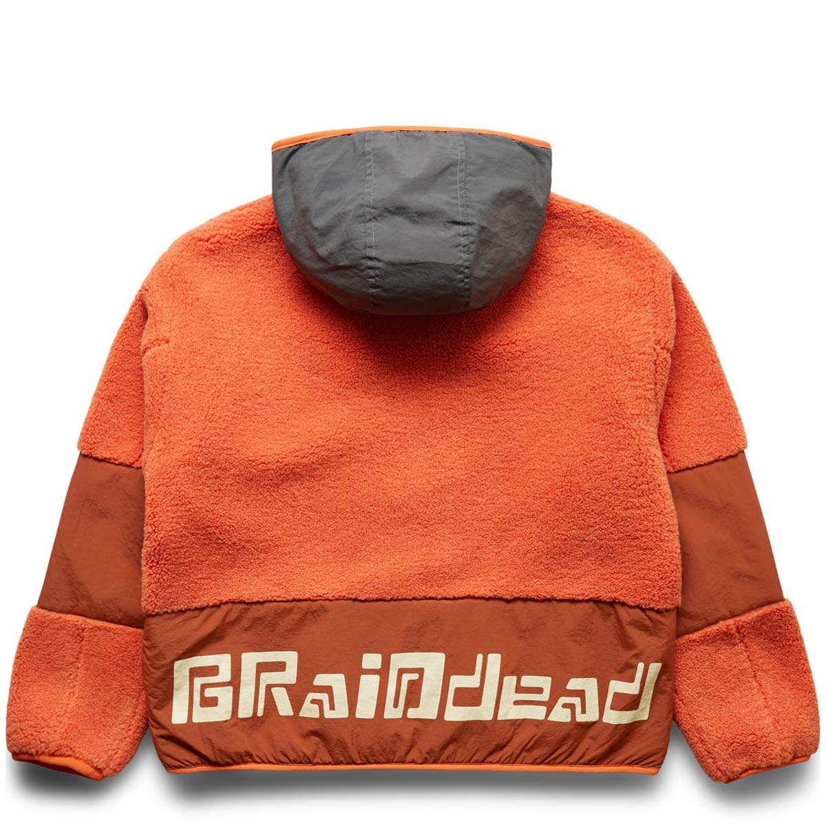 Brain Dead LEVELS SHERPA FULL ZIP JACKET ORANGE 