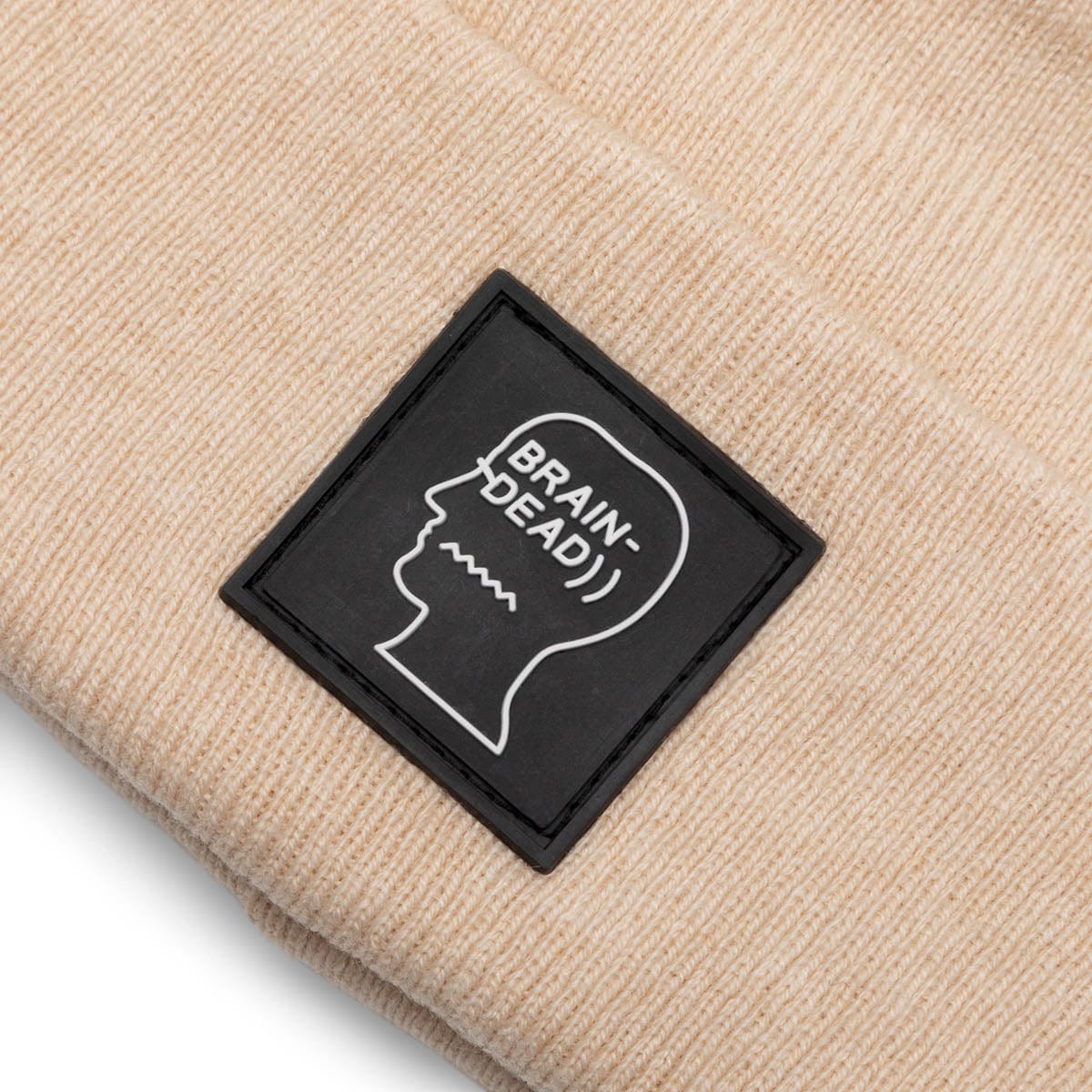 Brain Dead Headwear CREAM / O/S / BDP22H04001918WH04 LOGO HEAD WOOL BEANIE