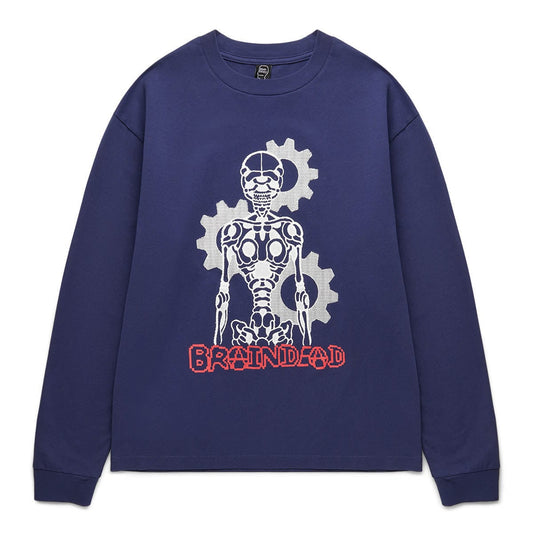 Brain Dead T-Shirts SKELETAL GEAR LONG SLEEVE T-SHIRT