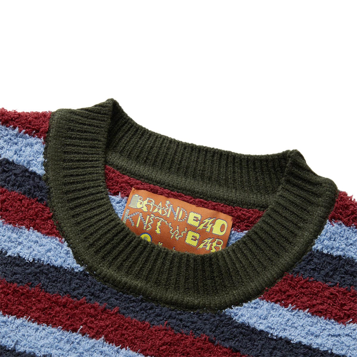 Brain Dead Knitwear TEDDY FUR STRIPED VEST