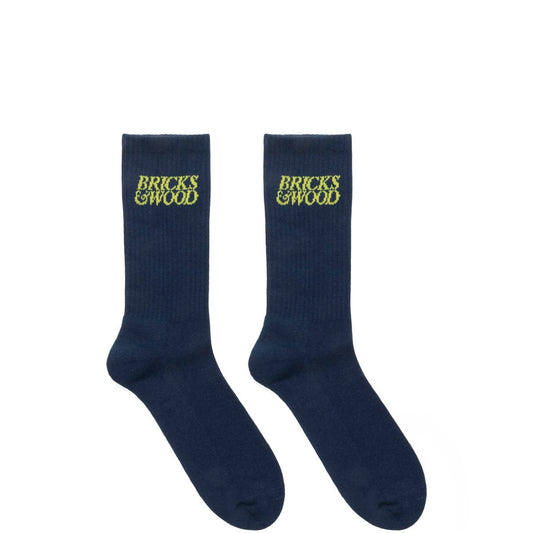 Bricks & Wood Socks NAVY / O/S LOGO SOCKS