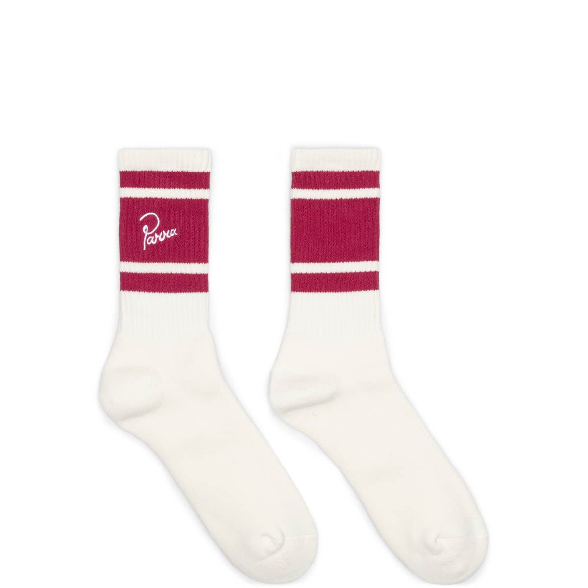 By Parra Socks PINK / O/S 2 TONE CREW SOCKS