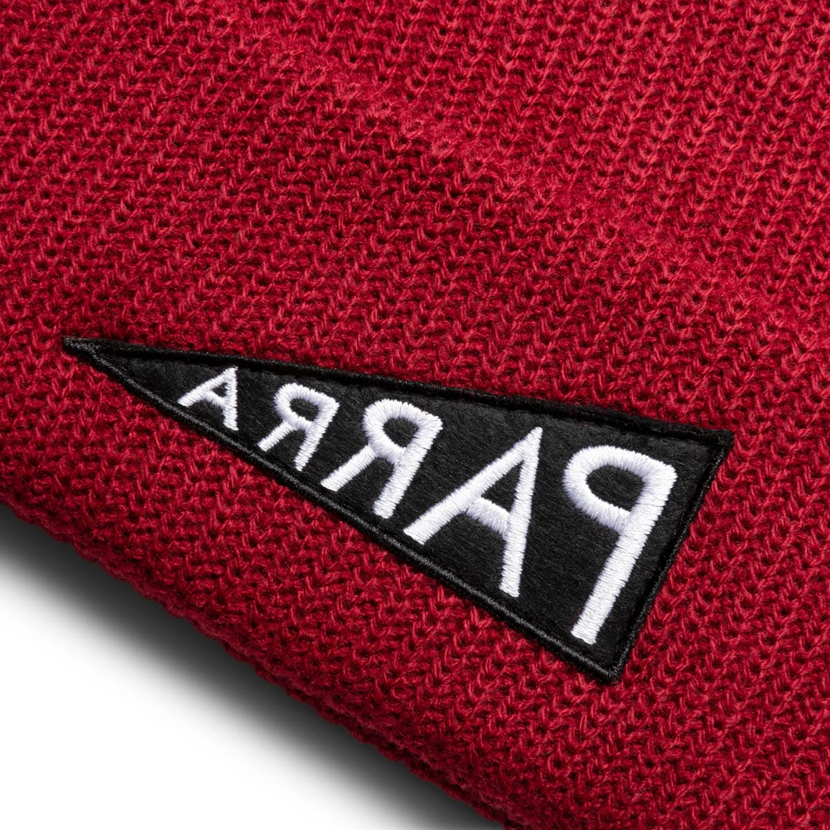 By Parra Headwear DARK RED / O/S MIRRORED FLAG LOGO BEANIE