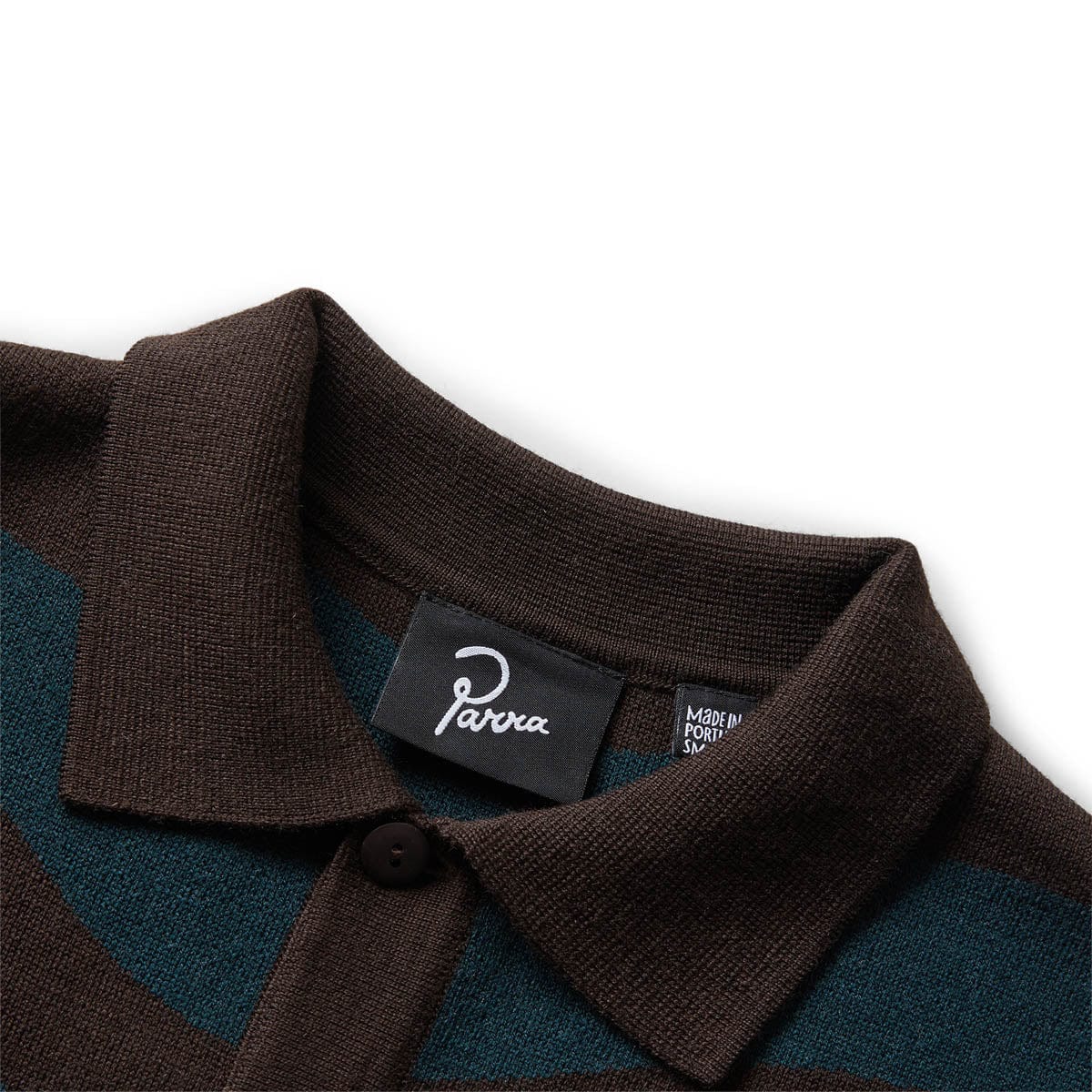 By Parra Shirts ONE WEIRD WAVE KNITTED POLO SHIRT