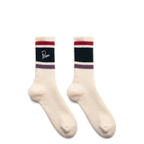 By Parra Socks OFF WHITE / O/S STRIPER LOGO CREW SOCKS