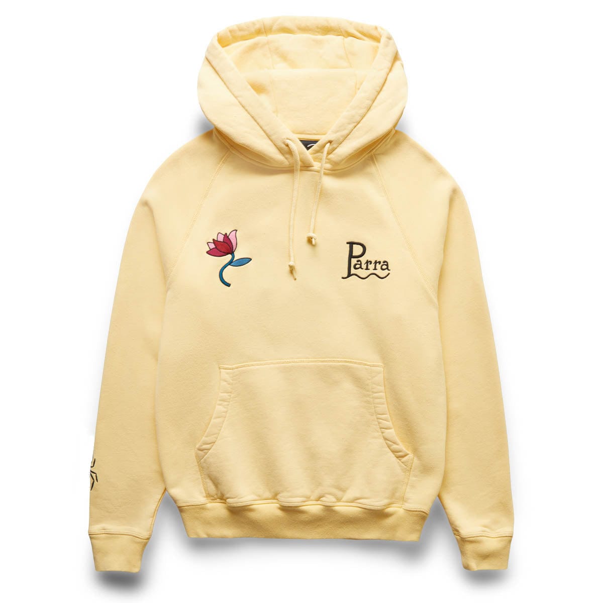 By Parra THE SECRET GARDEN HOODED SWEATSHIRT PALE YELLOW