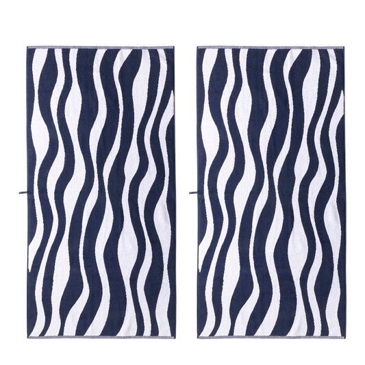 By Parra Odds & Ends NAVY/WHITE / O/S WAVES OF THE NAVY TOWEL