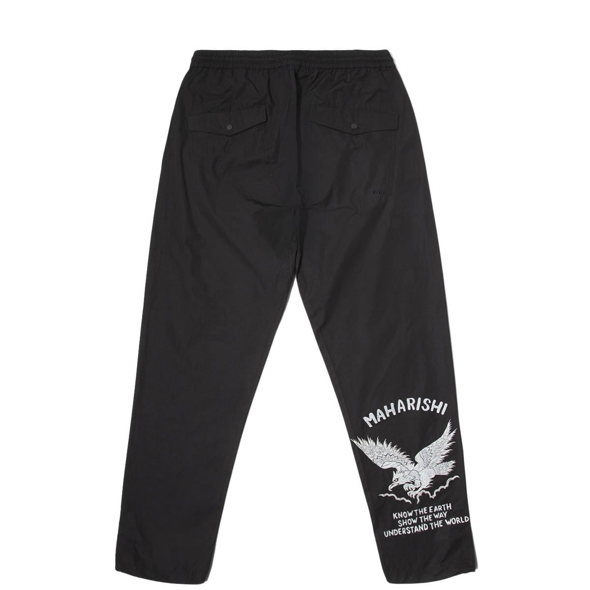 Maharishi DRONE EAGLE WOVEN TRACKPANTS Black