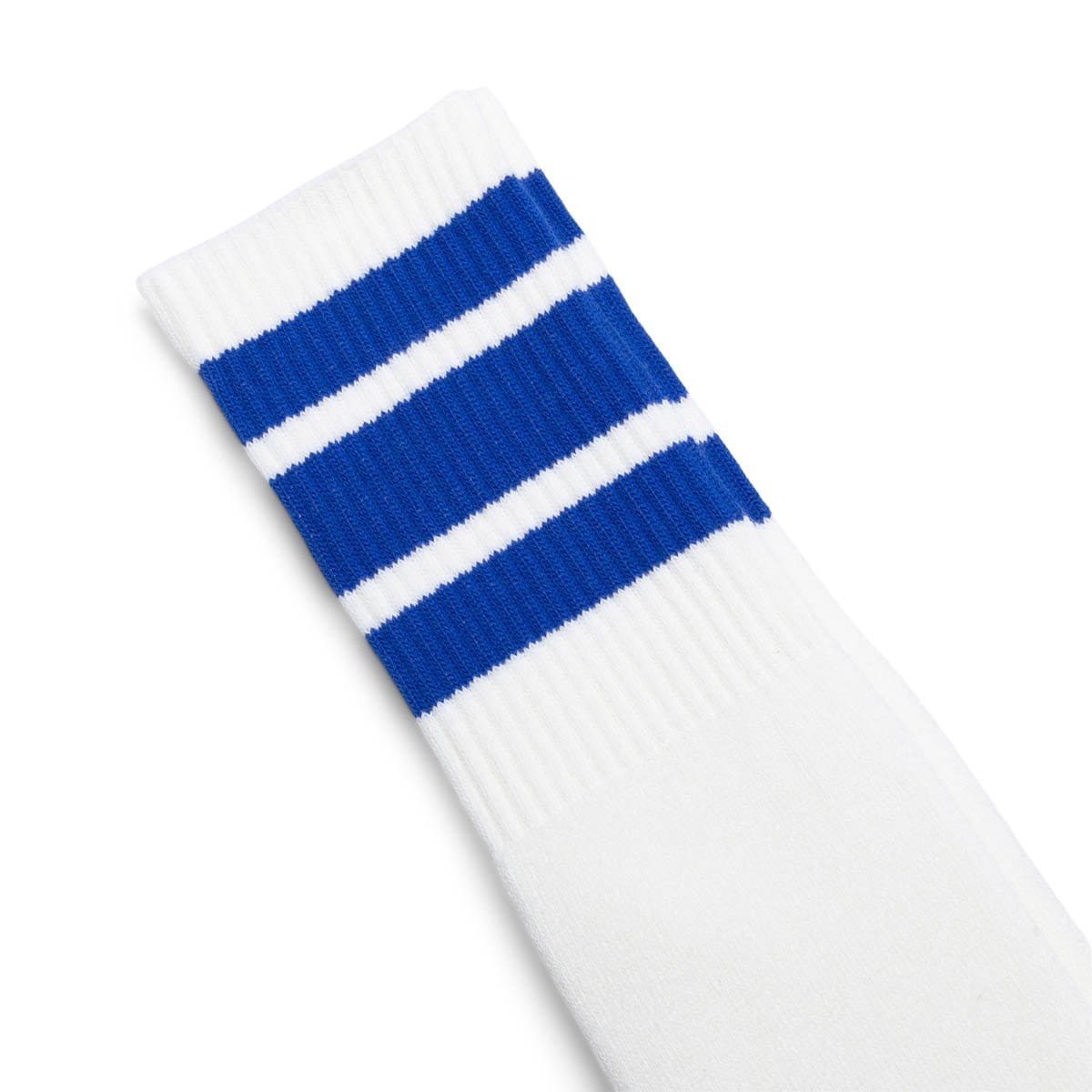 Kapital Socks WHITE/BLUE / O/S 144 YARNS HEEL SMILIE EMBROIDERED SKATERS KNEE-HIGH SOCKS