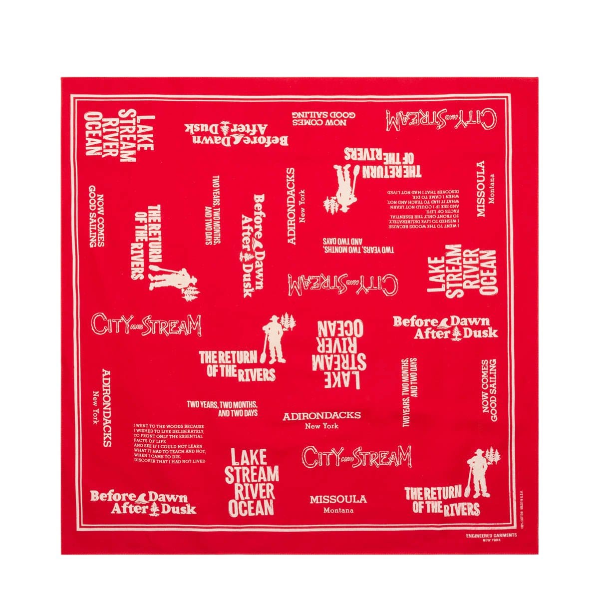 Engineered Garments Scarves & Gloves RED / O/S PRINTED BANDANA