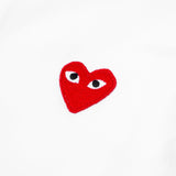 Comme des Garçons Play MENS SHIRT WOVEN - RED HEART WHITE