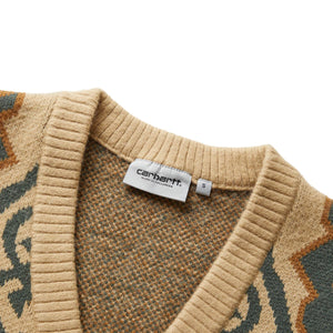 VERSE CARDIGAN VERSE JACQUARD/DUSTY H BROWN | Cheap Gmar Jordan Outlet