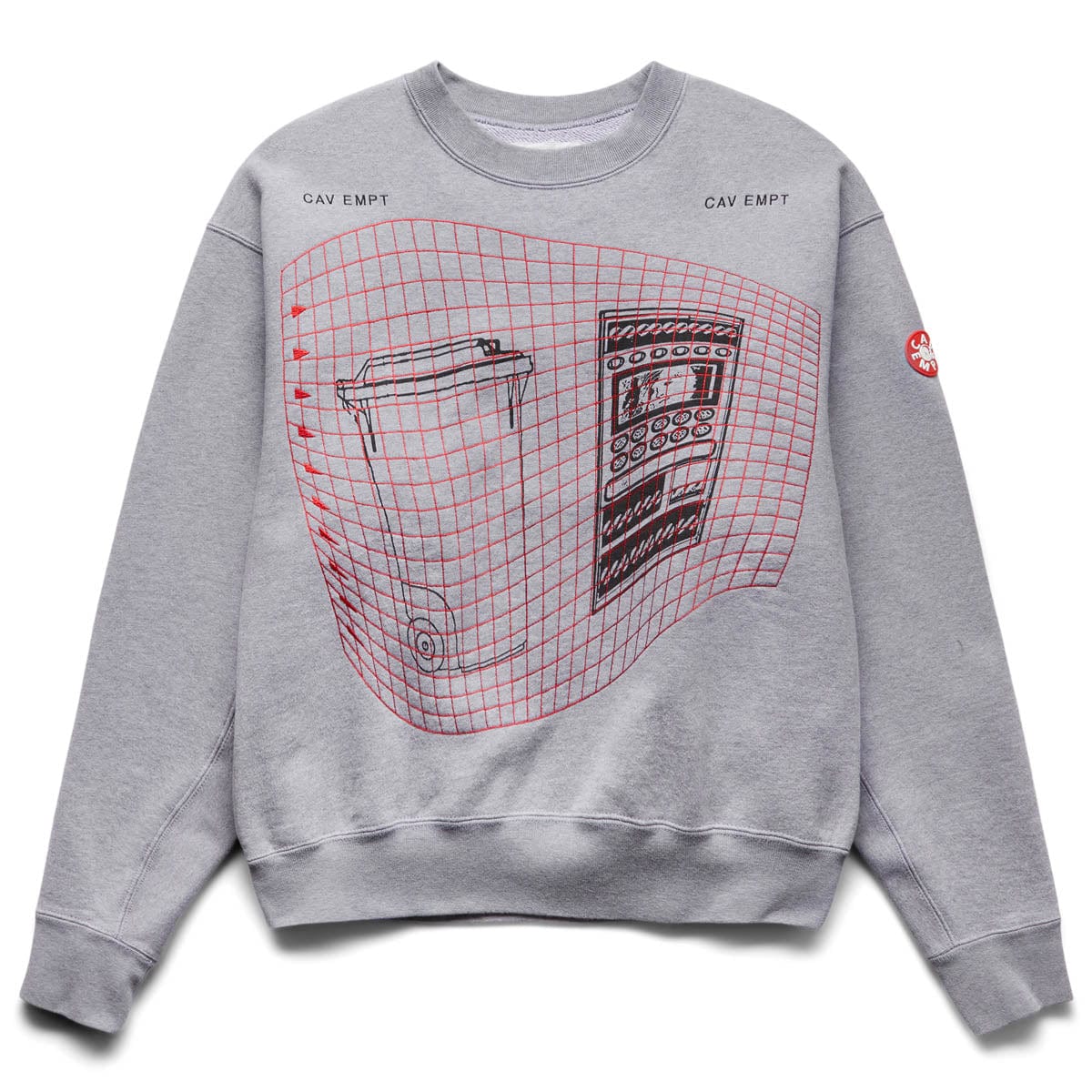 Cav Empt Hoodies & Sweatshirts WASTE GRID CREW NECK