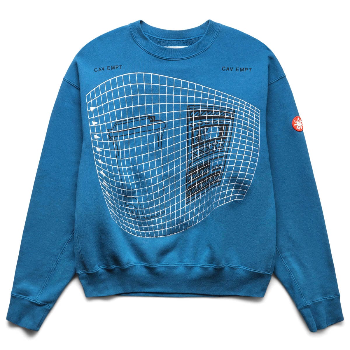 WASTE GRID CREW NECK NAVY Cheap Gmar Jordan Outlet