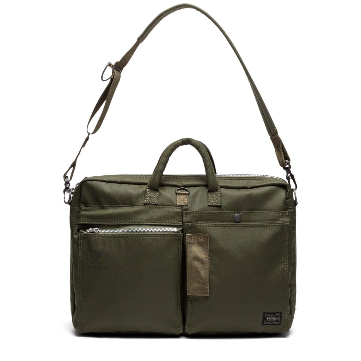 Porter Yoshida Bags OLIVE DRAB / O/S FLYING ACE 2WAY BRIEFCASE