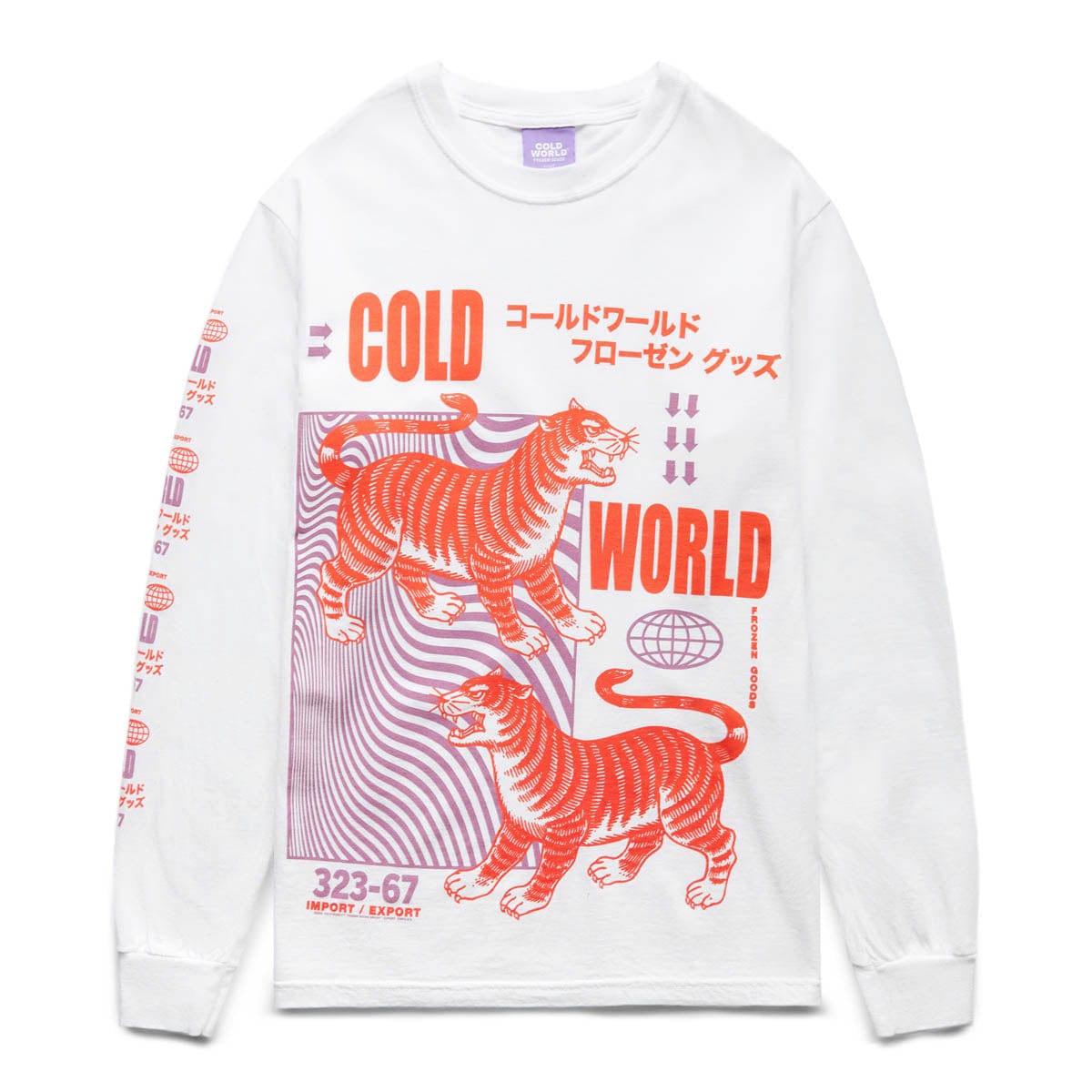 Cold World Frozen Goods T-Shirts IMPORT / EXPORT TIGER LONG SLEEVE TEE