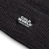 Cold World Frozen Goods Headwear BLACK / O/S WOVEN LABEL BEANIE