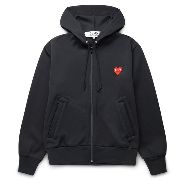 PLAY ZIP HOODED SWEATSHIRT BLACK | Bodega