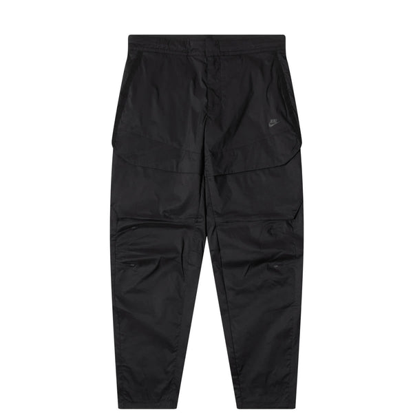 Black woven tech top pack cargo pants