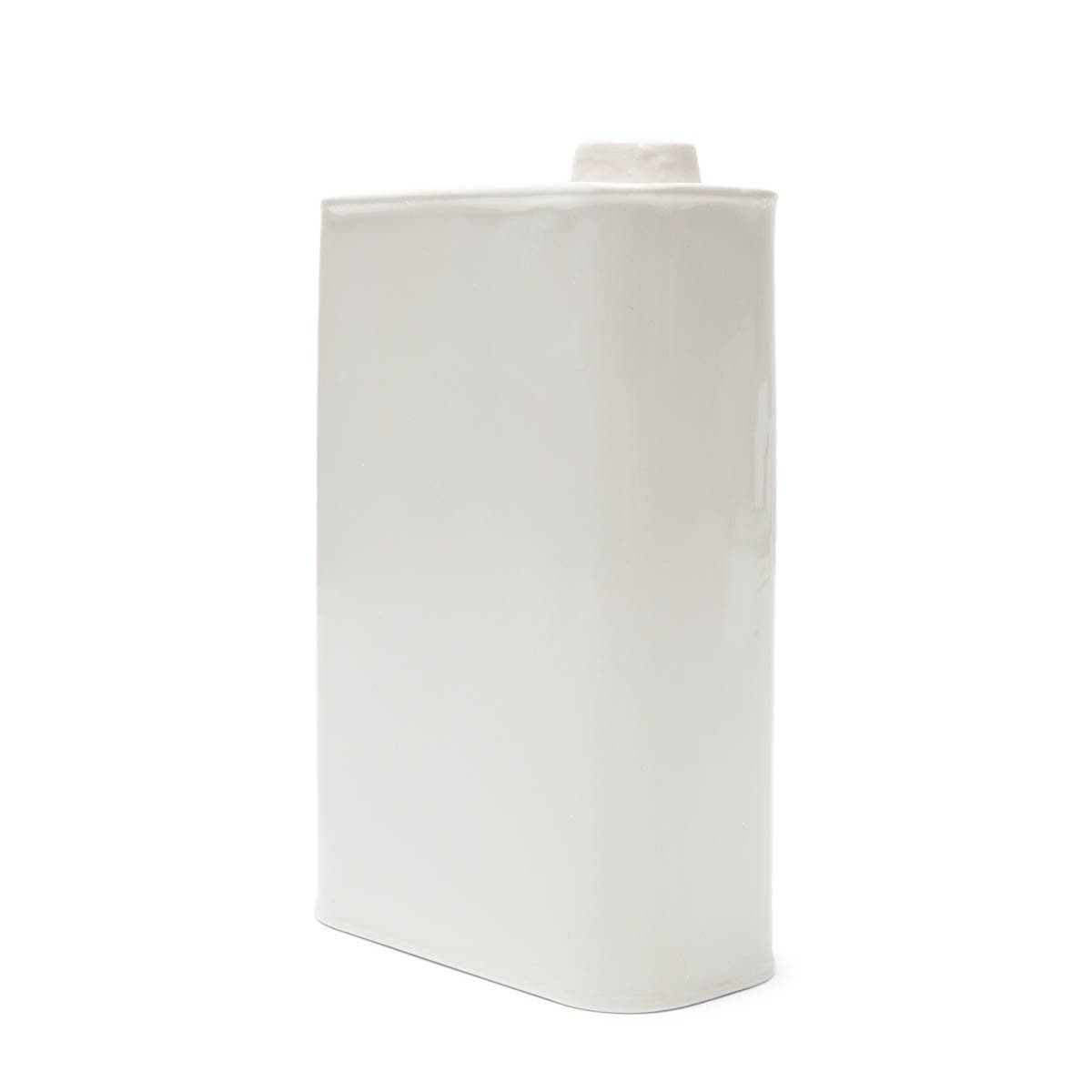PUEBCO Bags & Accessories WHITE / O/S OIL CAN SHAPED FLOWER VASE