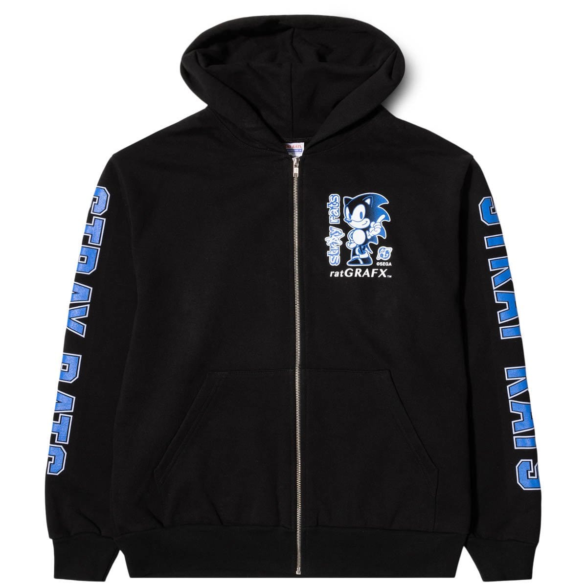 x Sonic the Hedgehog SONIC ORBIT ZIPPED HOODIE Black – Bodega