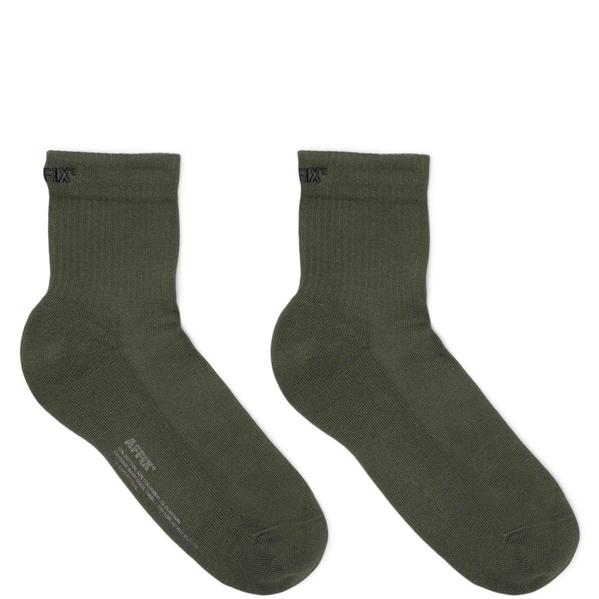 AFFIX Socks BLACK/OLIVE/GREY / O/S SHORT RIB SOCK 3 PACK