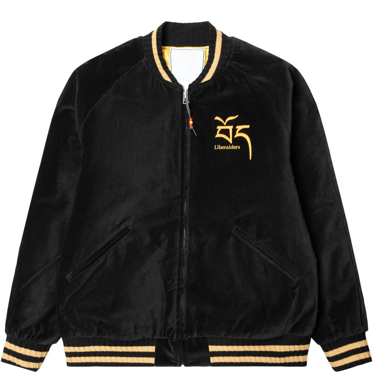 VELOUR VARSITY JACKET Black – Bodega