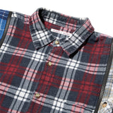 Needles Shirts ASSORTED / O/S 7 CUTS ZIPPED WIDE FLANNEL SHIRT SS21 18