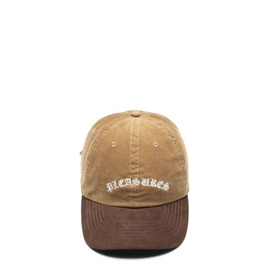 Pleasures Headwear BROWN / O/S OLD E CORDUROY POLO CAP