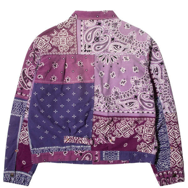 FLANNEL REVERSIBLE BANDANA 1ST JACKET Purple/Sax – Bodega