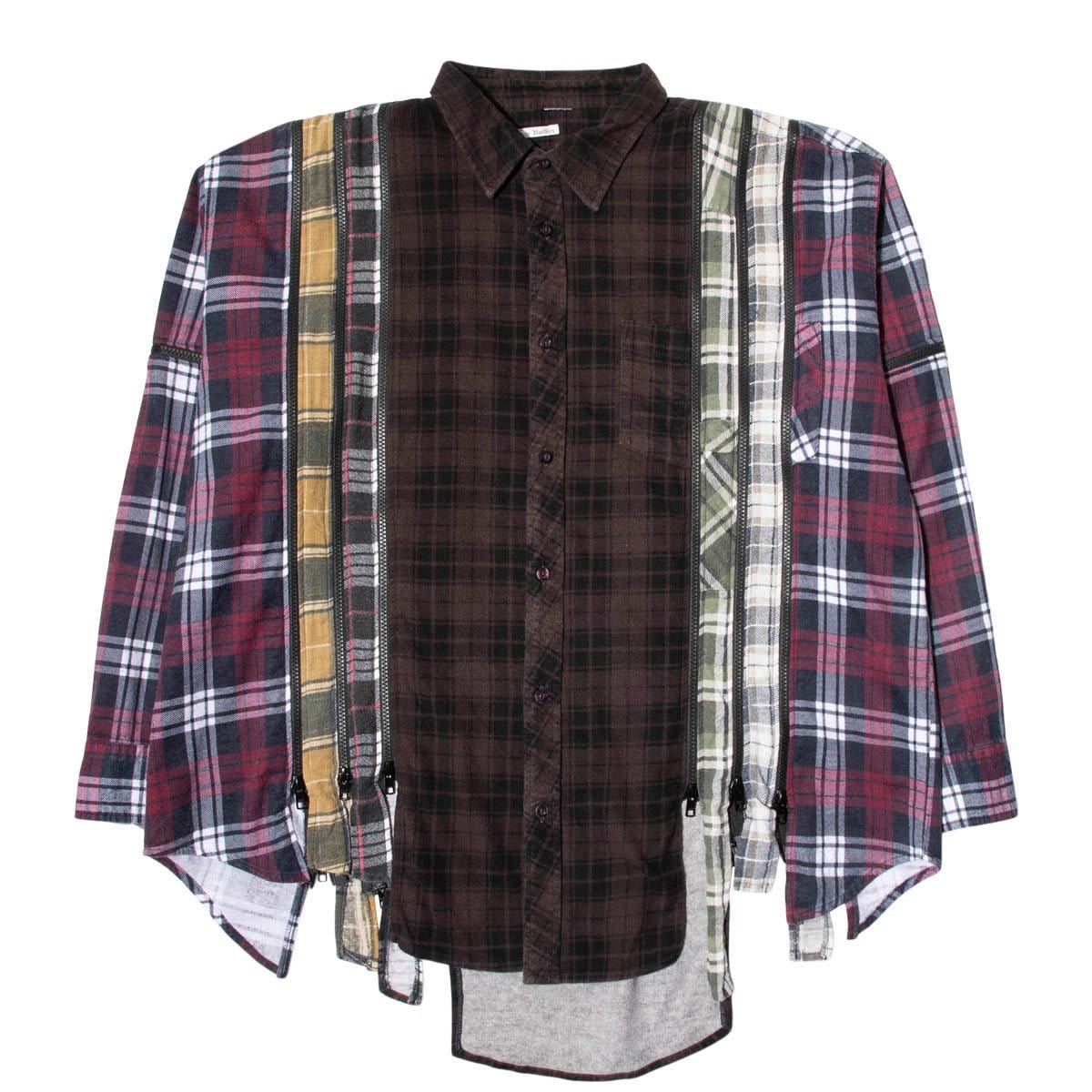 Needles Shirts ASSORTED / O/S 7 CUTS ZIPPED WIDE FLANNEL SHIRT SS21 1