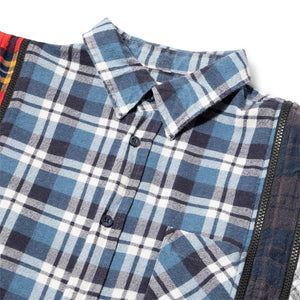 Needles Shirts ASSORTED / O/S 7 CUTS ZIPPED WIDE FLANNEL SHIRT SS21 15