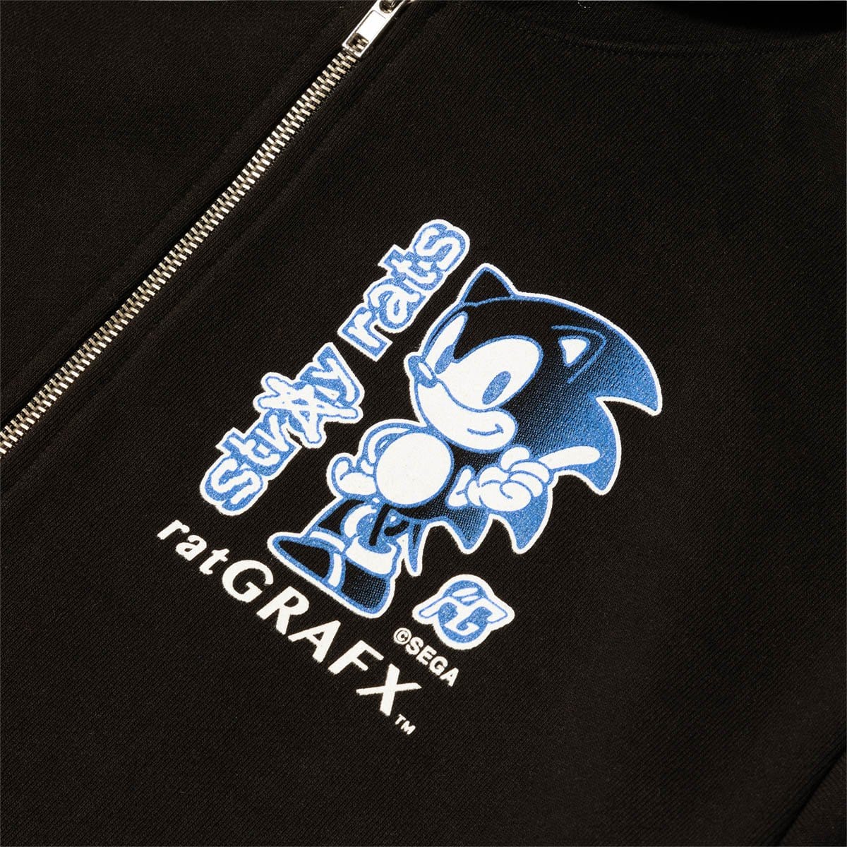 Stray Rats Hoodies & Sweatshirts x Sonic the Hedgehog SONIC ORBIT ZIPPED HOODIE