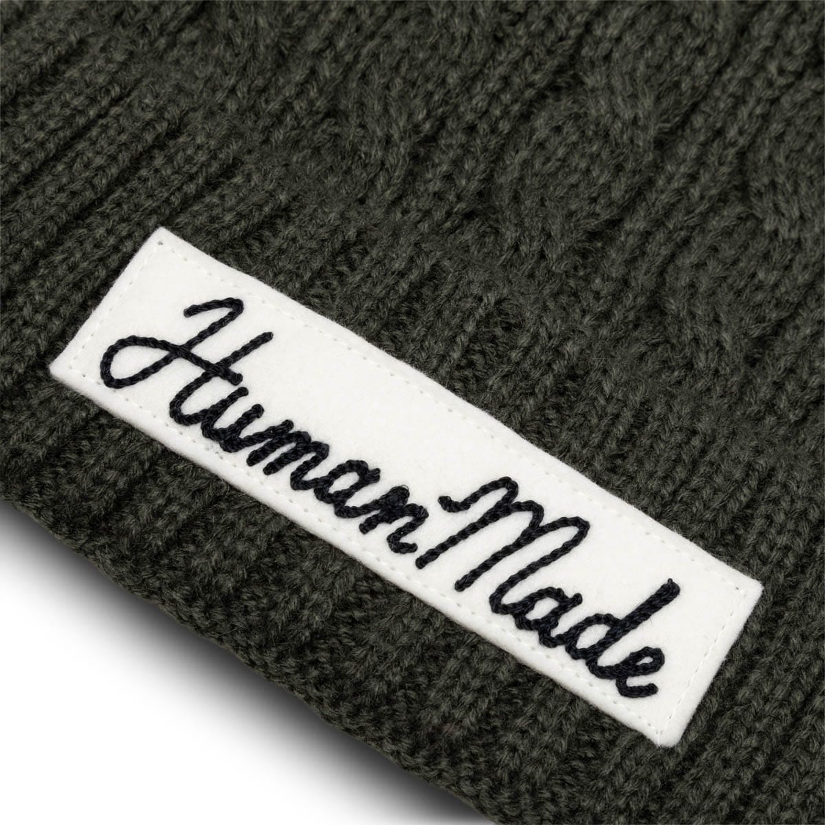 Human Made Headwear OLIVE DRAB / O/S CABLE BEANIE