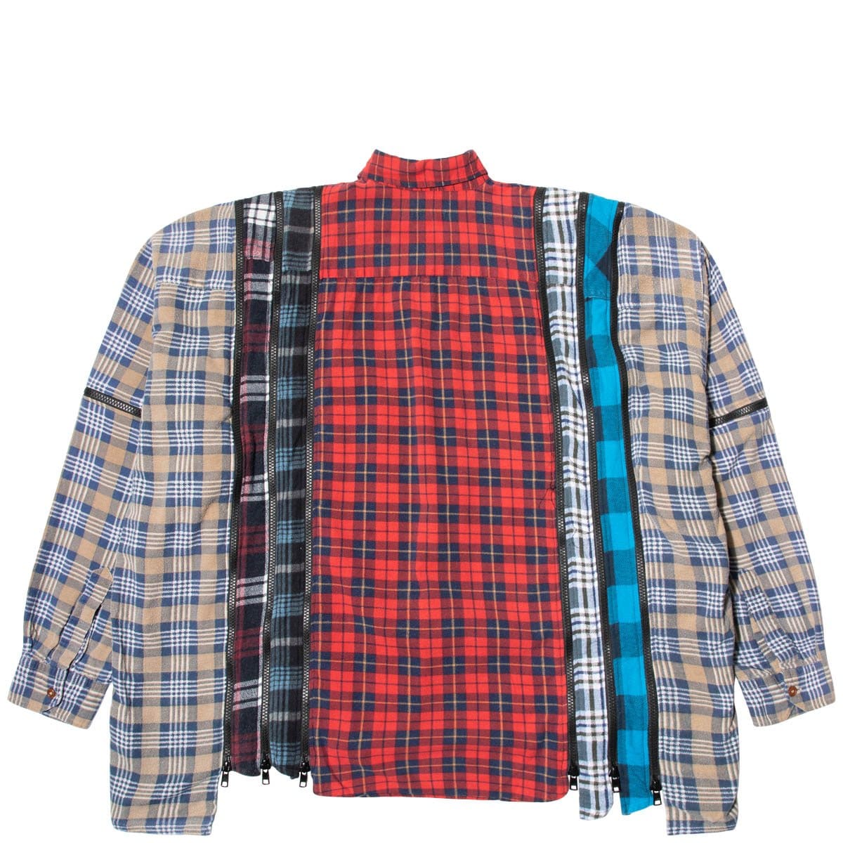 Needles Shirts ASSORTED / O/S 7 CUTS ZIPPED WIDE FLANNEL SHIRT SS21 31