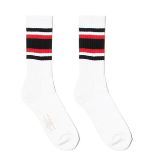 Wacko Maria Bags & Accessories WHITE/RED / O/S SKATER SOCKS ( TYPE-1 )