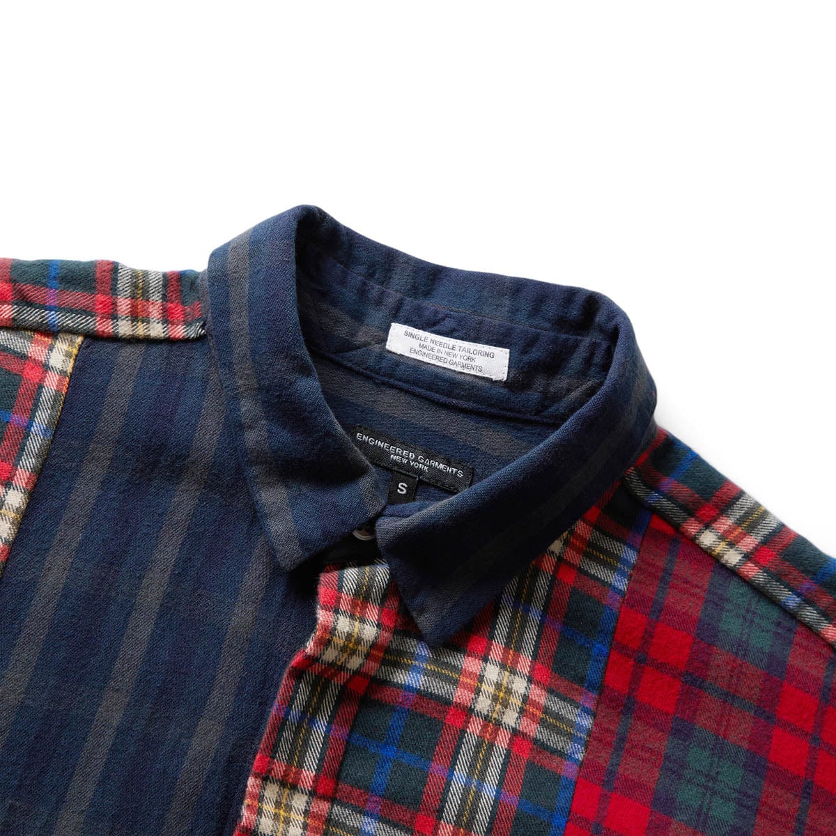 Engineered Garments Shirts COMBO SHORT COLLAR SHIRT