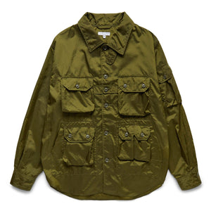 EXPLORER SHIRT JACKET OLIVE NYLON RIPSTOP | Bodega