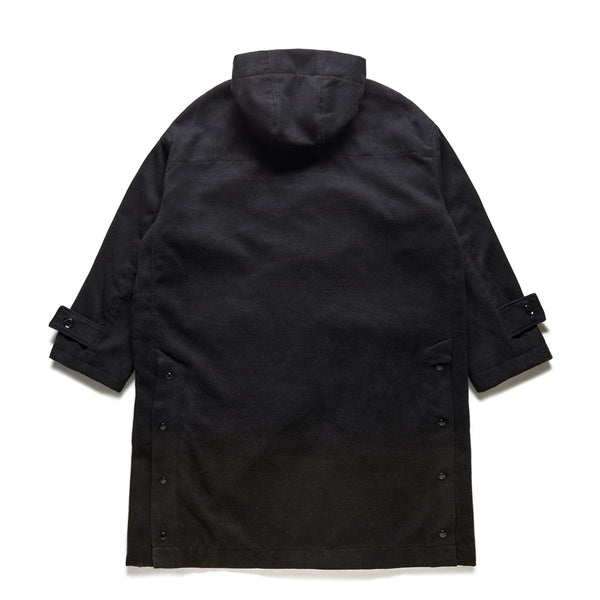 OVERSIZED FIREMAN DUFFLE COAT BLACK | Bodega