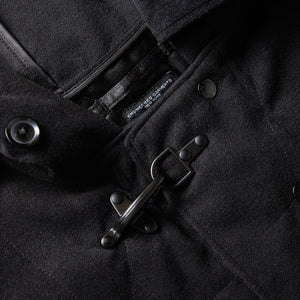 OVERSIZED FIREMAN DUFFLE COAT BLACK | Bodega