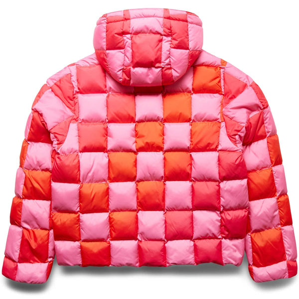 Checked puffer jacket