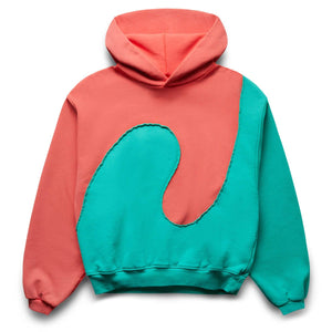 SWIRL FLEECE HOODIE JERSEY RED/GREEN | Bodega