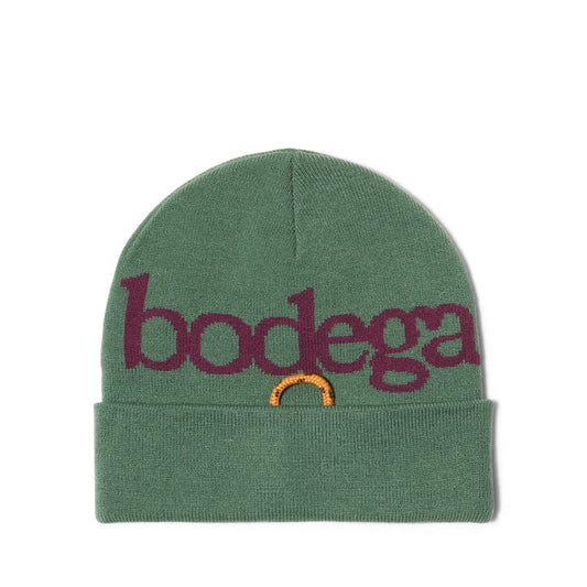 Bodega Headwear GREEN/GRAPE / O/S SERIF BEANIE