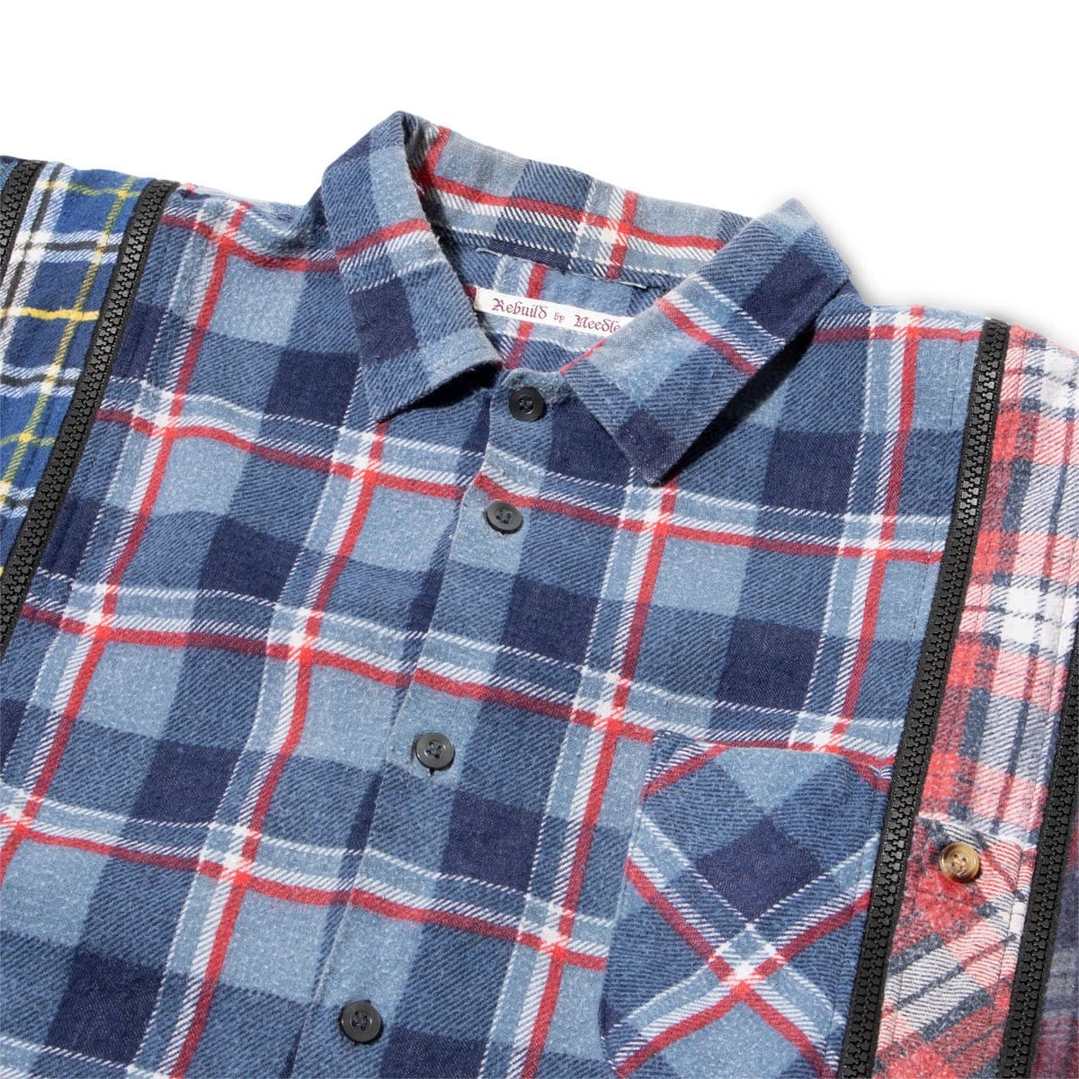 Needles Shirts ASSORTED / O/S 7 CUTS ZIPPED WIDE FLANNEL SHIRT SS21 25